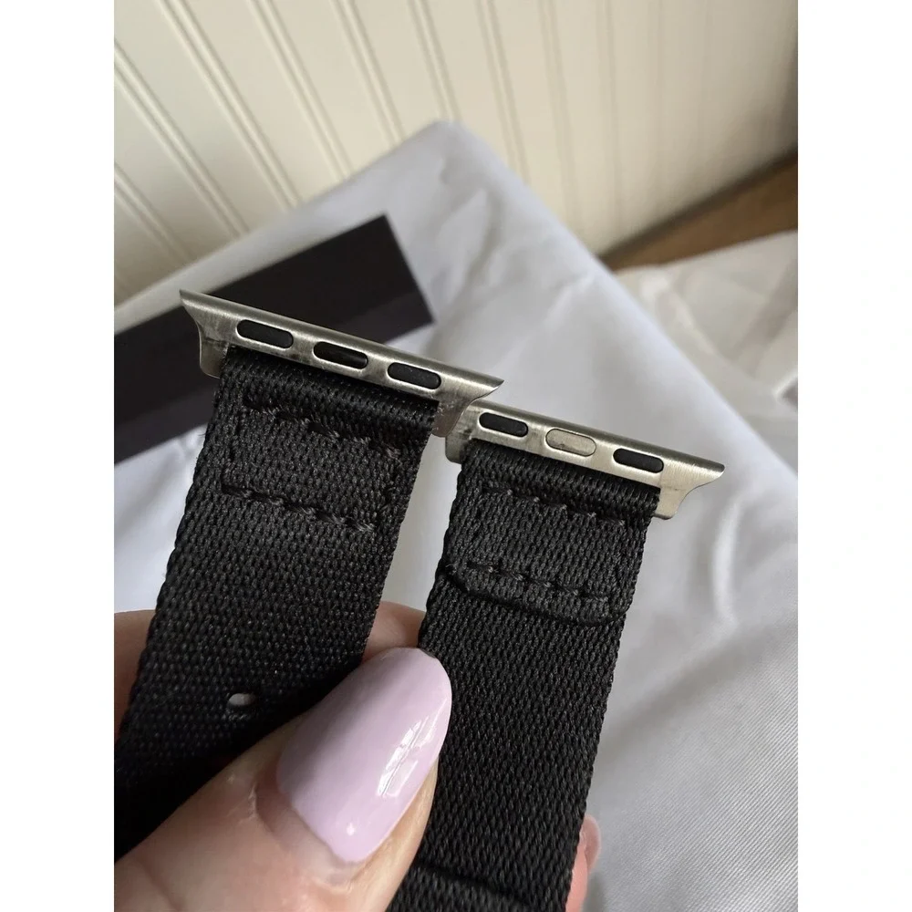 Shinola Detroit 20mm Nylon Watch Strap Black for Apple Watch (38-42mm)